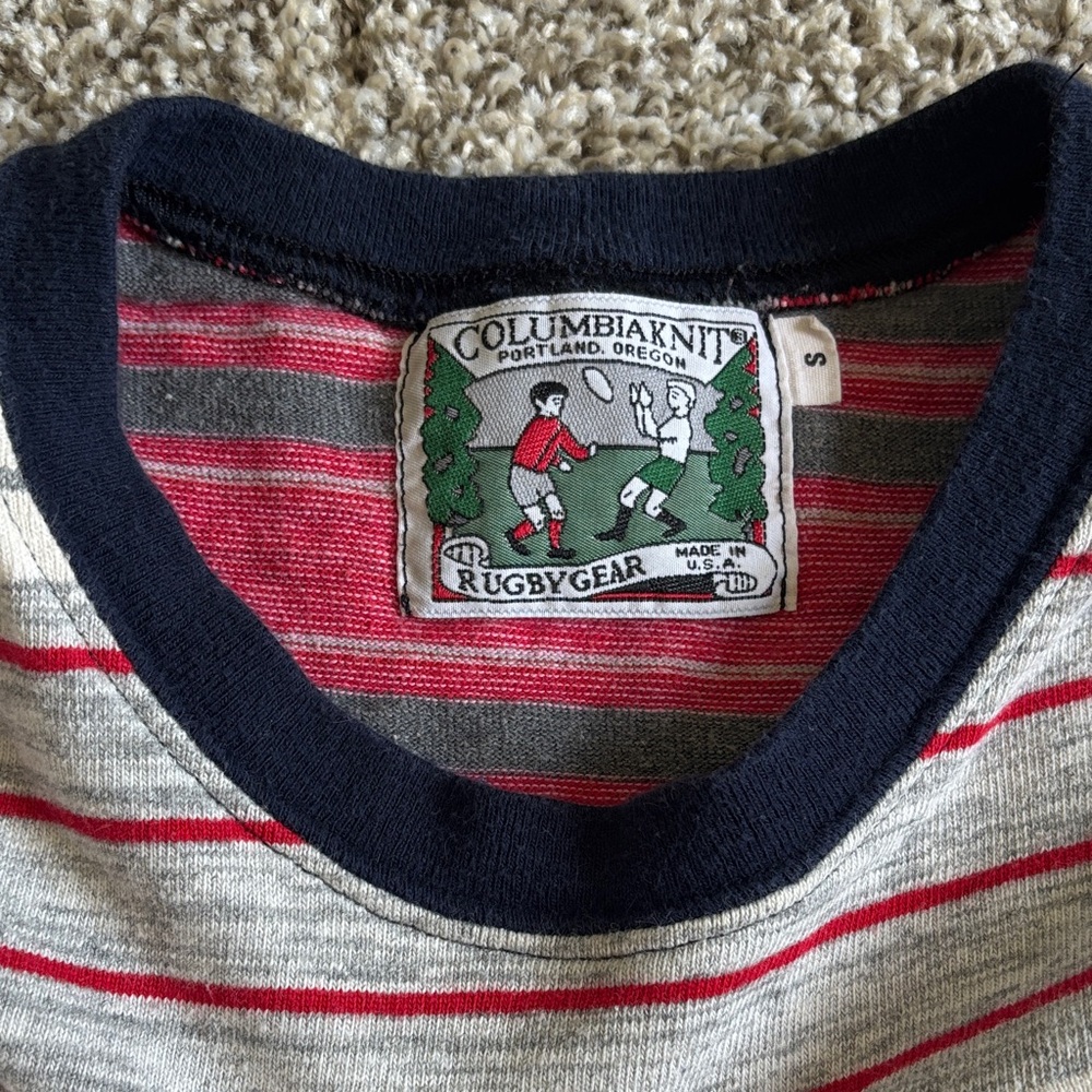 Striped Patchwork Cropped Rugby Shirt - Picture 5 of 5